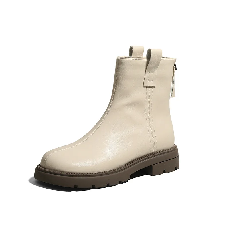 Lady Boots Women's Low Shoes Round Toe Chelsea Zipper Flat Heel Ankle Leather Med Rock Rubber Sewing PU Retro Short Boots Women
Lady Boots Women's Low Shoes Round Toe Chelsea Zipper Flat Heel Ankle Leather Med Rock Rubber Sewing PU Retro Short Boots Women