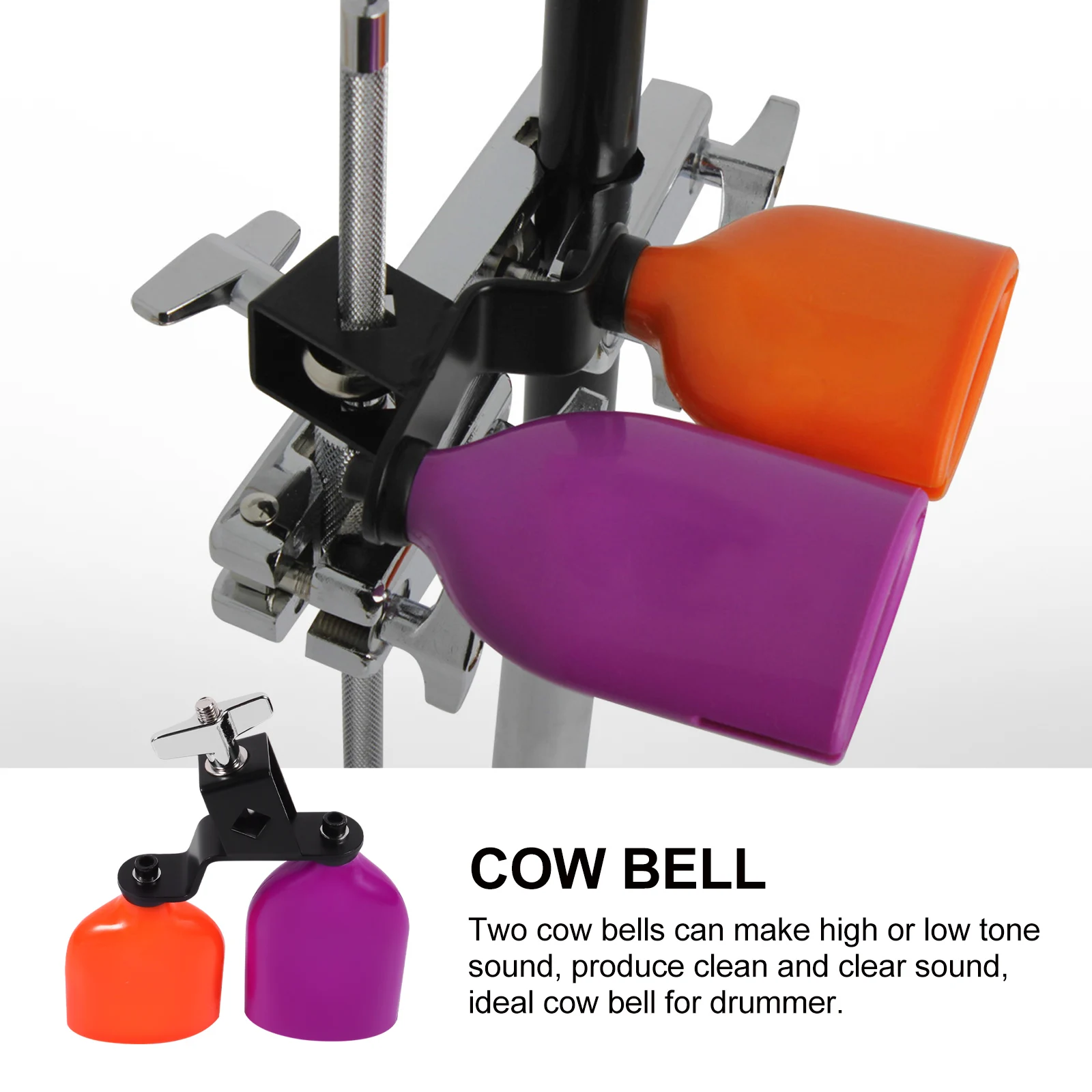 Cow Bell Muyu Double Mounted Clapper Educational Toy Drum Accessories Large Instrument Bi color Percussion Hard Plastic
Cow Bell Muyu Double Mounted Clapper Educational Toy Drum Accessories Large Instrument Bi color Percussion Hard Plastic