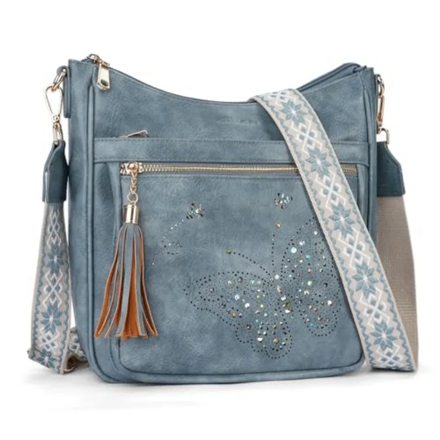 Medium Crossbody Bags for Women Trendy, Women's Butterfly Shoulder Handbags with Tassel
Medium Crossbody Bags for Women Trendy, Women's Butterfly Shoulder Handbags with Tassel