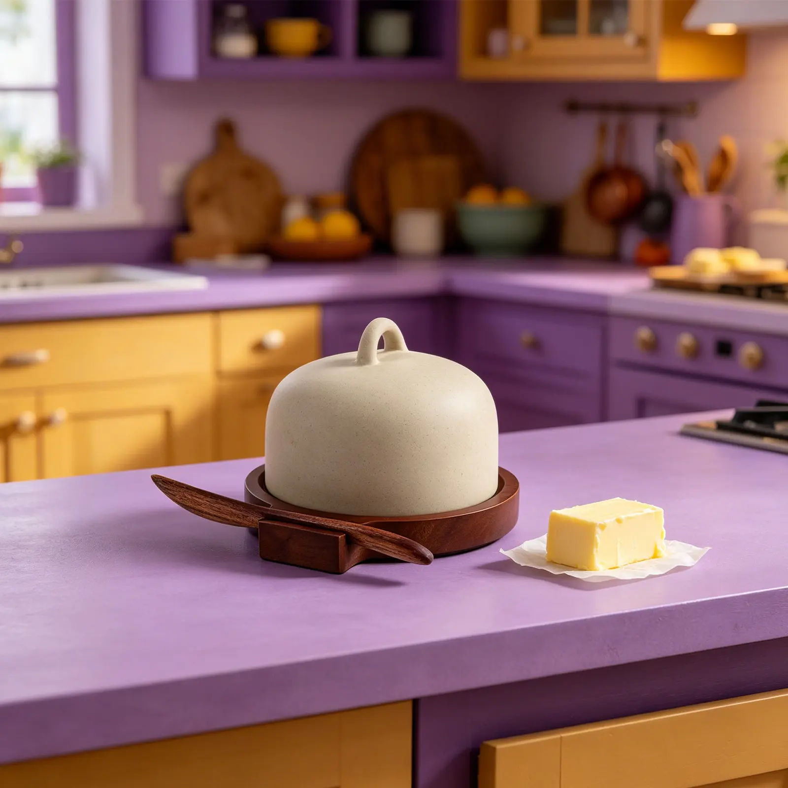 Ceramic Butter Dish with Lid and Acacia Wood Tray Stylish Covered Butter Keeper for Cheese Jam Dessert Serving Everyday Holiday
Ceramic Butter Dish with Lid and Acacia Wood Tray Stylish Covered Butter Keeper for Cheese Jam Dessert Serving Everyday Holiday