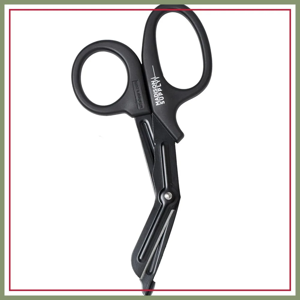 7.5" Premium Stainless Steel Nurse Scissors - Non-Stick Coated Blades, Medical Scissors for Left & Right Hand - Black
7.5" Premium Stainless Steel Nurse Scissors - Non-Stick Coated Blades, Medical Scissors for Left & Right Hand - Black