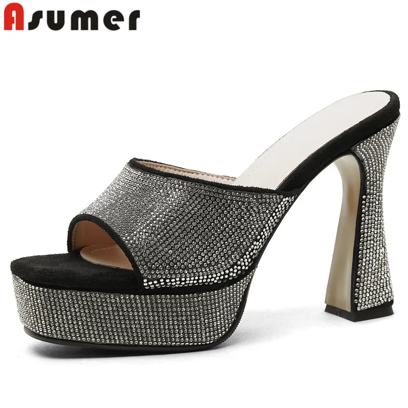 Женские замшевые шлепанцы ASUMER, на платформе и толстом высоком каблуке, повседневные, летняя обувь, 2024
Женские замшевые шлепанцы ASUMER, на платформе и толстом высоком каблуке, повседневные, летняя обувь, 2024