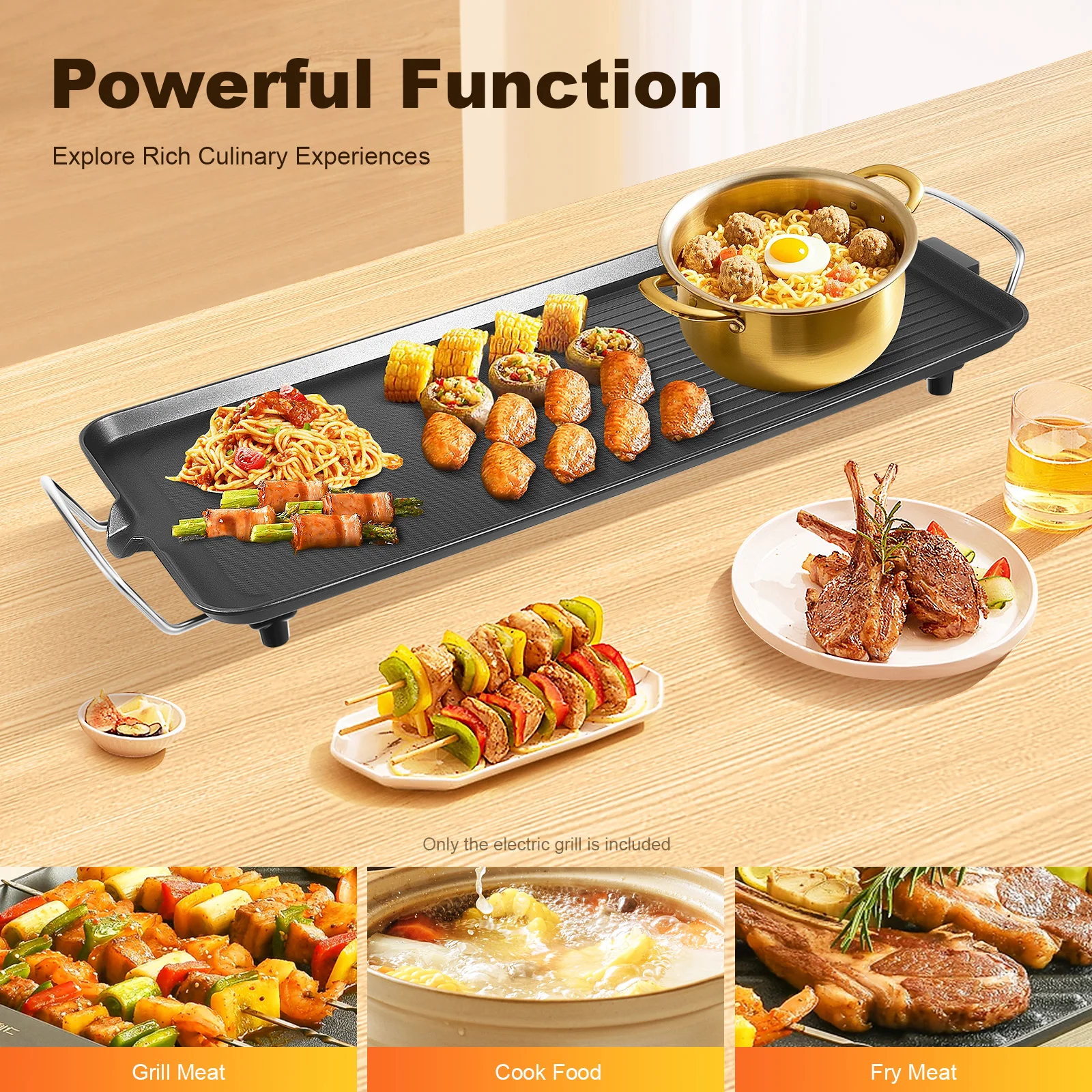27'' 1500W Electric Griddle Teppanyaki Grill Hob Nonstick Large Griddle Long Countertop w/Adjustable Temperature Table Top Grill
27'' 1500W Electric Griddle Teppanyaki Grill Hob Nonstick Large Griddle Long Countertop w/Adjustable Temperature Table Top Grill
