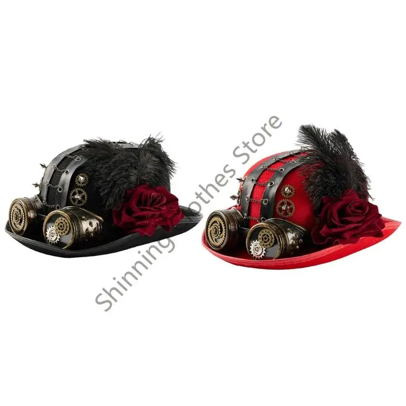 M68a Unisex Gothic Hat с промышленной цепочкой передач и очками Dark Rose Flower для косплея и тематического соревнования.
M68a Unisex Gothic Hat с промышленной цепочкой передач и очками Dark Rose Flower для косплея и тематического соревнования.