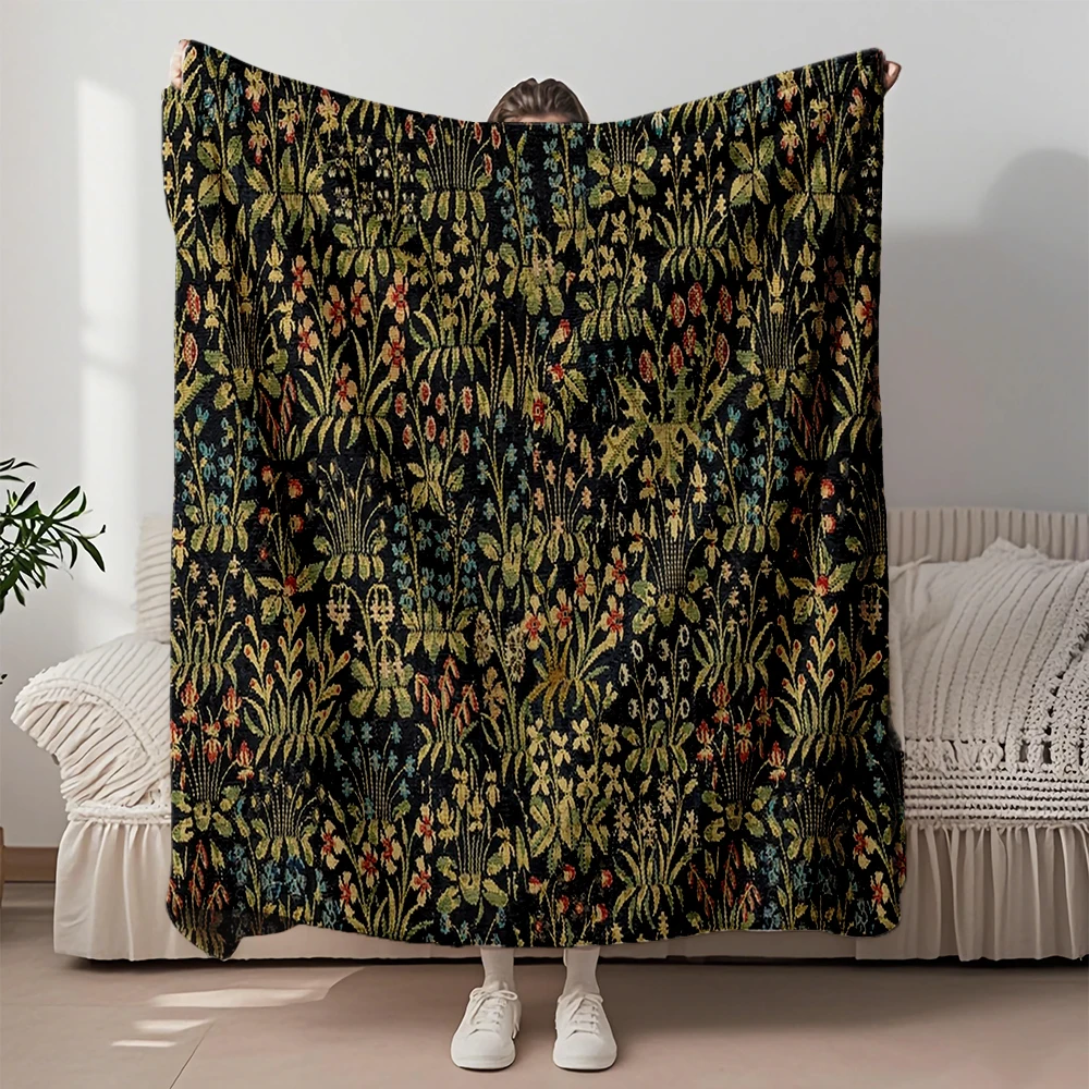 Trendy Flannel Bed Blanket Medieval Gothic Fantasy Flowers Nautical Microfiber Bedspread Throw Durable Skin-friendly Blankets
Trendy Flannel Bed Blanket Medieval Gothic Fantasy Flowers Nautical Microfiber Bedspread Throw Durable Skin-friendly Blankets