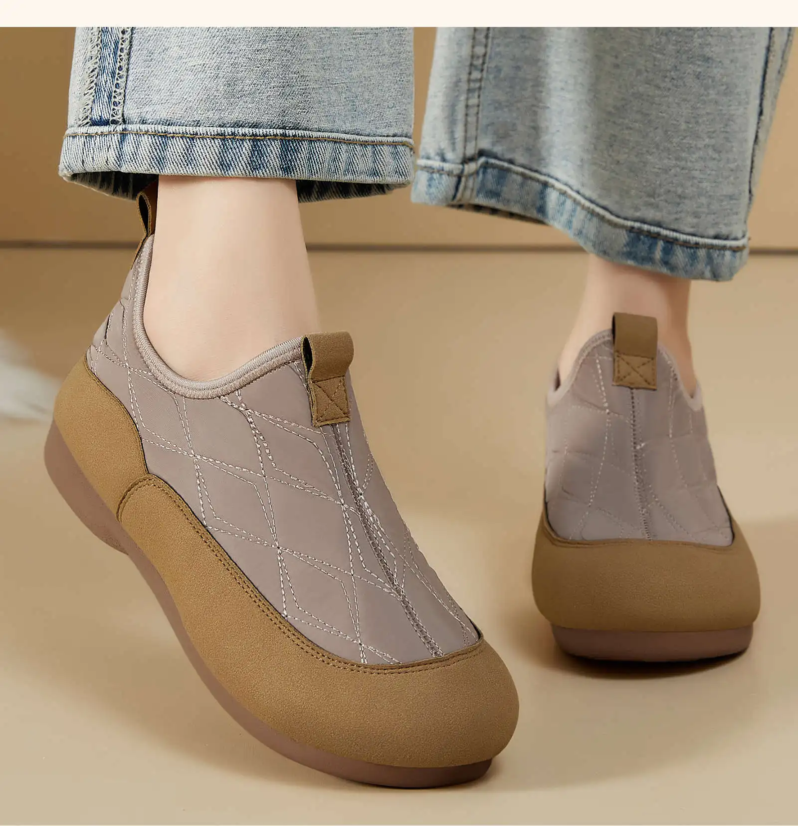 Women Winter Warm Fleece Lined Slip On Shoes Waterproof Cloth Loafers Non Slip Soft Sole Comfort Mom Casual Walking Shoes
Women Winter Warm Fleece Lined Slip On Shoes Waterproof Cloth Loafers Non Slip Soft Sole Comfort Mom Casual Walking Shoes