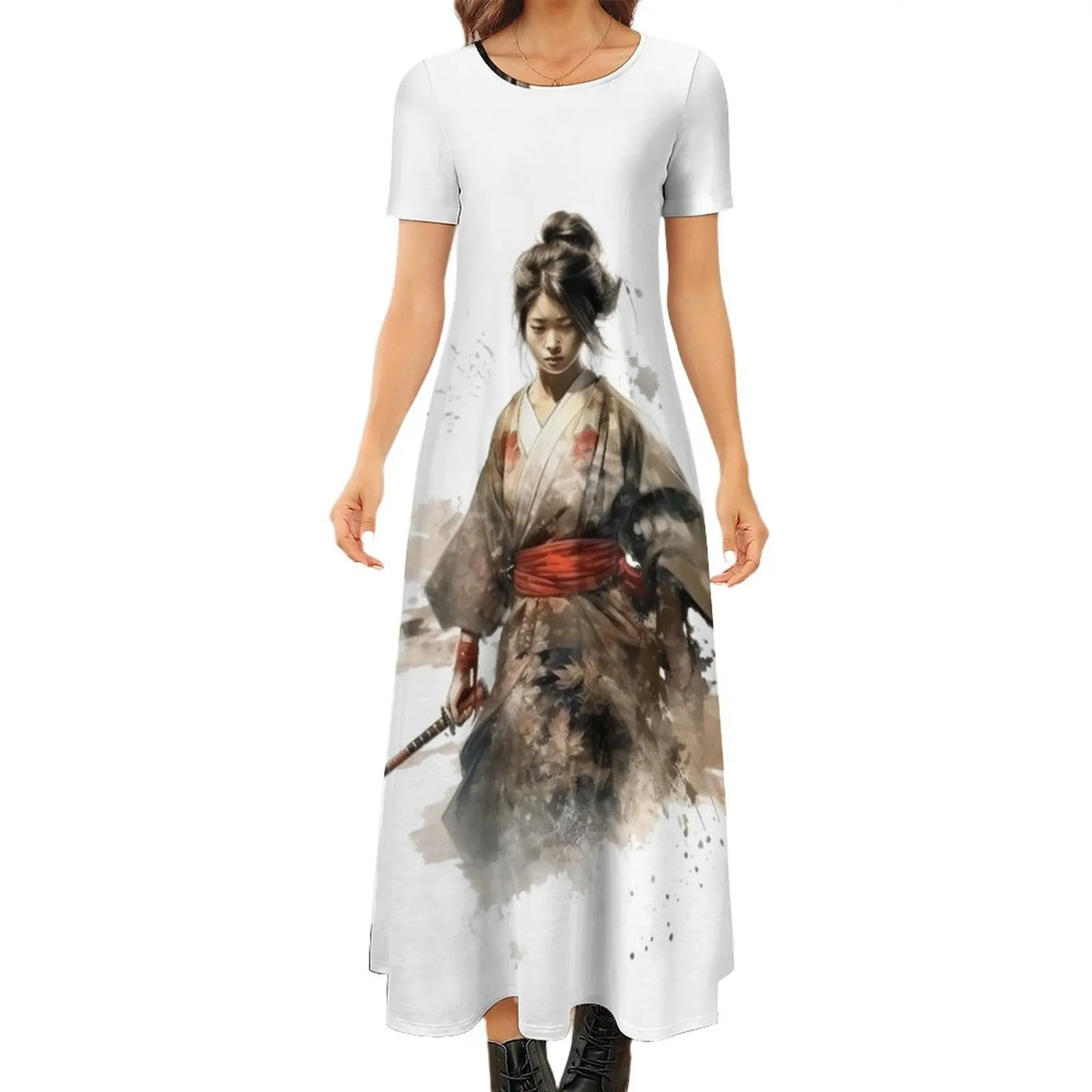 Bushi Design: Elegant Japanese Samurai Warrior Round Neck Short Sleeve Dress sexy dress for women
Bushi Design: Elegant Japanese Samurai Warrior Round Neck Short Sleeve Dress sexy dress for women