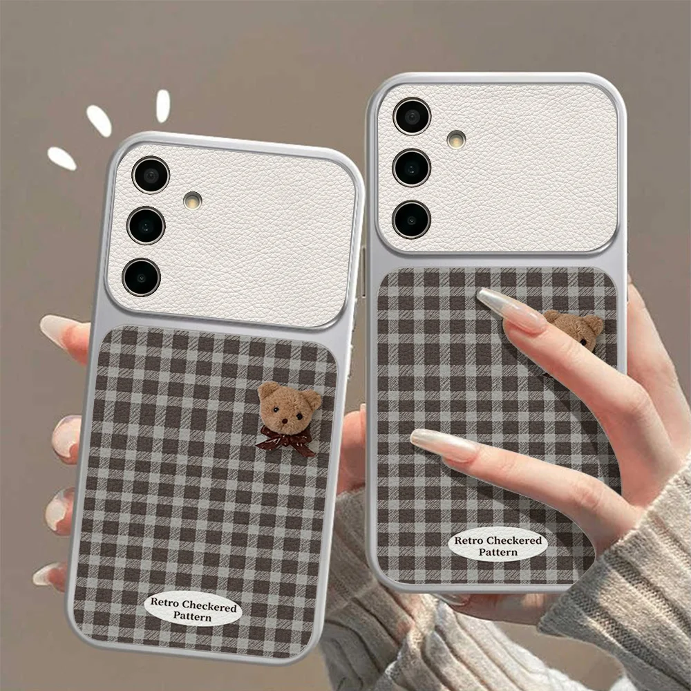 Retro checkered pattern teddy bear large-window Phone Case for Samsung Galaxy A57 A56 A55 A54 A53 A37 A36 5G Cases scratch-proof
Retro checkered pattern teddy bear large-window Phone Case for Samsung Galaxy A57 A56 A55 A54 A53 A37 A36 5G Cases scratch-proof