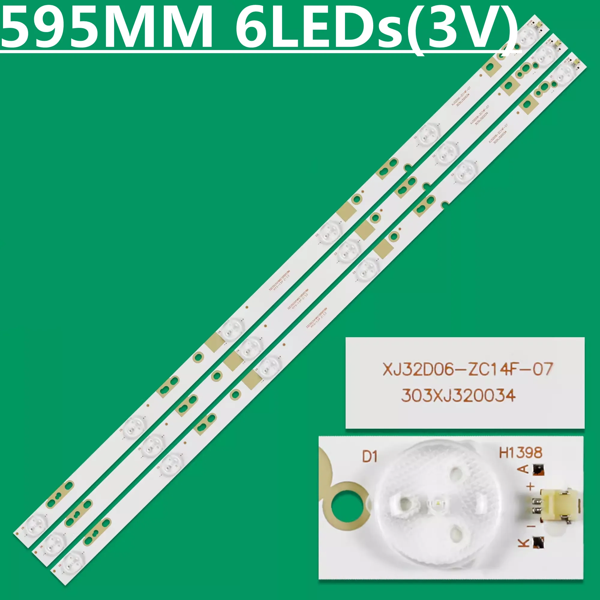 60PCS LED Strip For LED32C8 LED32538M C32A3 XJ32D06-ZC14F-07 303XJ320034 CRH-K323535T03064CA-Rev1.1W SHYS32D06-ZC14F-01 32H510
60PCS LED Strip For LED32C8 LED32538M C32A3 XJ32D06-ZC14F-07 303XJ320034 CRH-K323535T03064CA-Rev1.1W SHYS32D06-ZC14F-01 32H510