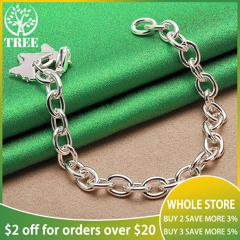 ALITREE 925 Sterling Silver Two Butterflies Pendant Bracelet For Women Party Charm Jewelry Valentine's Day Gift Lady Accessories
ALITREE 925 Sterling Silver Two Butterflies Pendant Bracelet For Women Party Charm Jewelry Valentine's Day Gift Lady Accessories