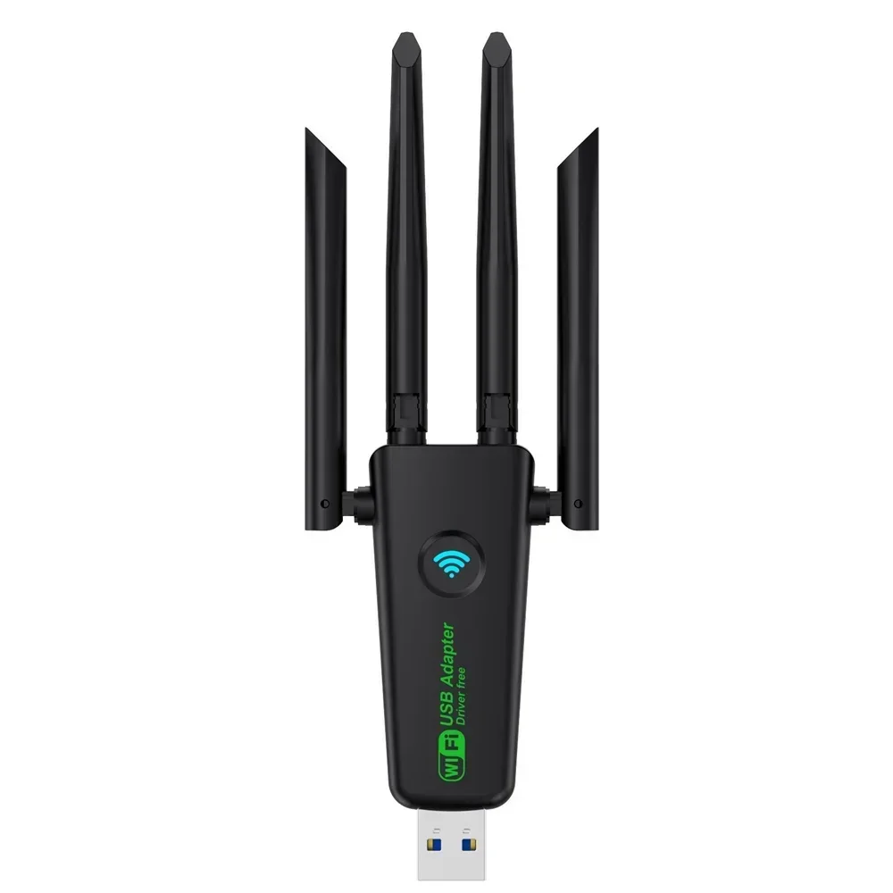 1200Mbps WiFi USB Wi-Fi Dongle 4 Antenna 802.11AC USB3.0 High-Speed Wireless Card Receiver PC/Laptop Dual Band
1200Mbps WiFi USB Wi-Fi Dongle 4 Antenna 802.11AC USB3.0 High-Speed Wireless Card Receiver PC/Laptop Dual Band