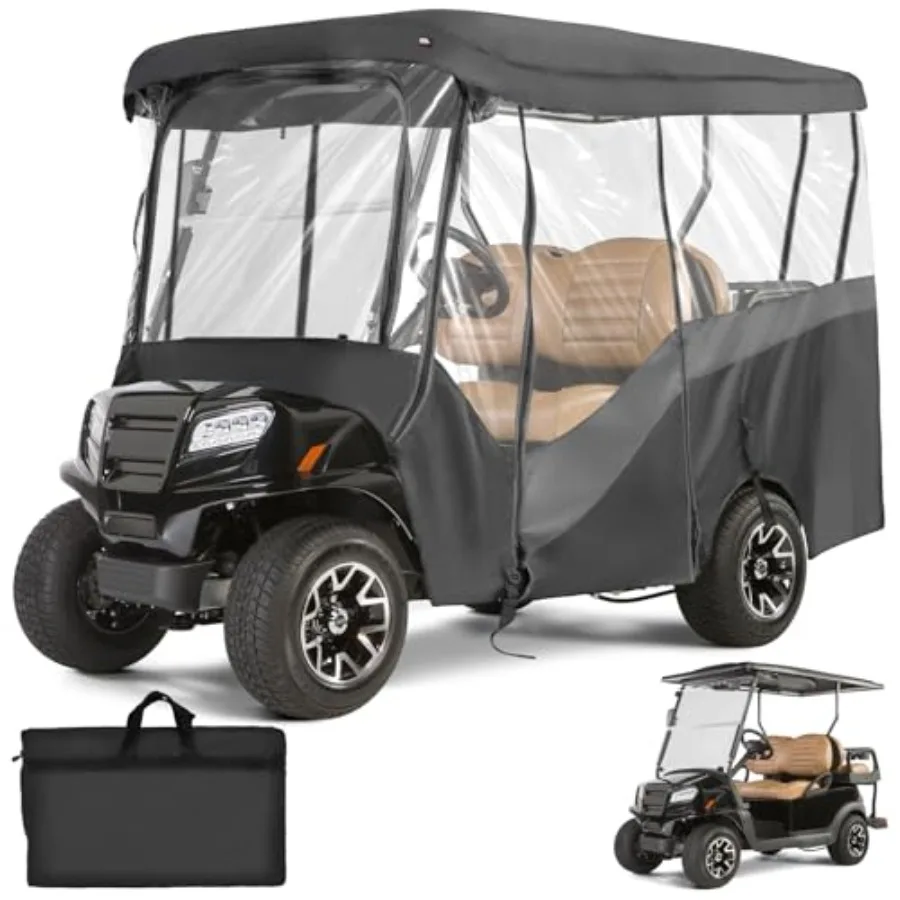Golf Cart Enclosure 4 Passenger Golf Cart Rain Cover with 600D Waterproof Fabric and Clear PVC Windshield for Extended Roof Gol
Golf Cart Enclosure 4 Passenger Golf Cart Rain Cover with 600D Waterproof Fabric and Clear PVC Windshield for Extended Roof Gol