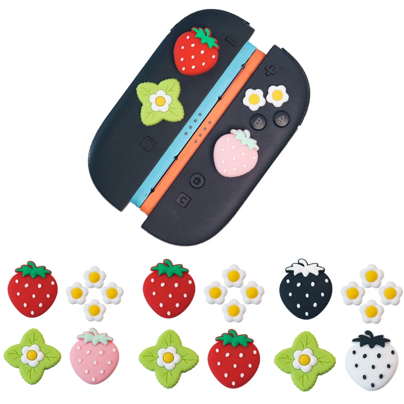 Strawberry Flower Silicone Soft D-pad Cross Button ABXY Key Sticker Case For Switch 2/NS Oled Joy-con Thumb Stick Grip Cap Cover
Strawberry Flower Silicone Soft D-pad Cross Button ABXY Key Sticker Case For Switch 2/NS Oled Joy-con Thumb Stick Grip Cap Cover