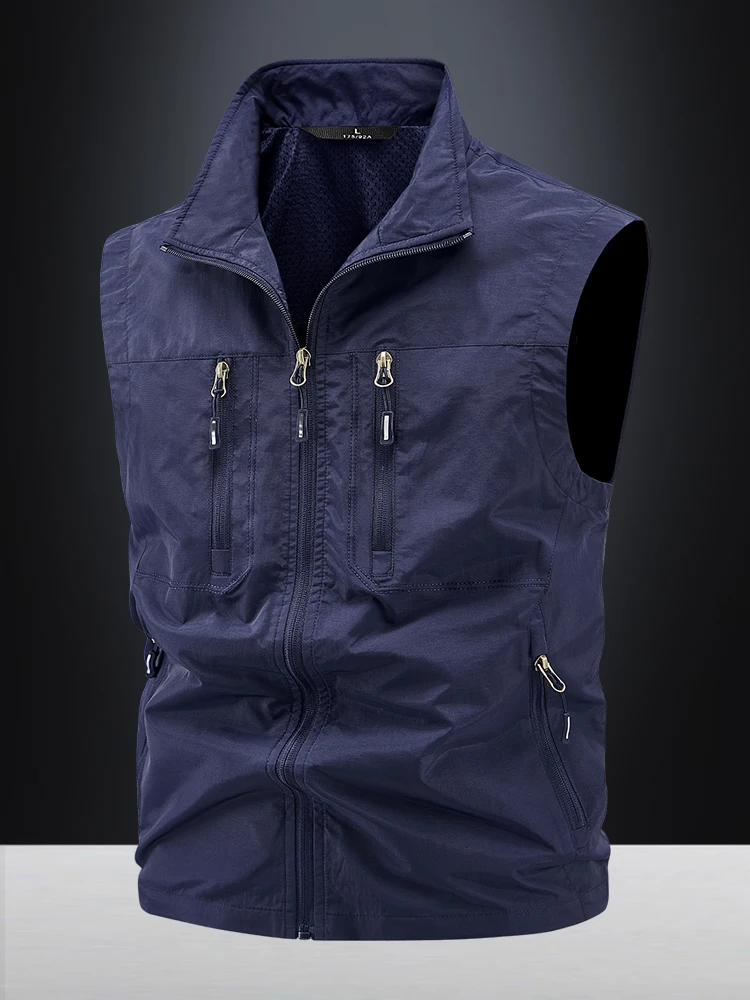 Мужской повседневный жилет свободного кроя с воротником-стойкой для осени, для активного отдыха, спорта, фотосъемки, быстросохнущий, модная рабочая одежда
Мужской повседневный жилет свободного кроя с воротником-стойкой для осени, для активного отдыха, спорта, фотосъемки, быстросохнущий, модная рабочая одежда