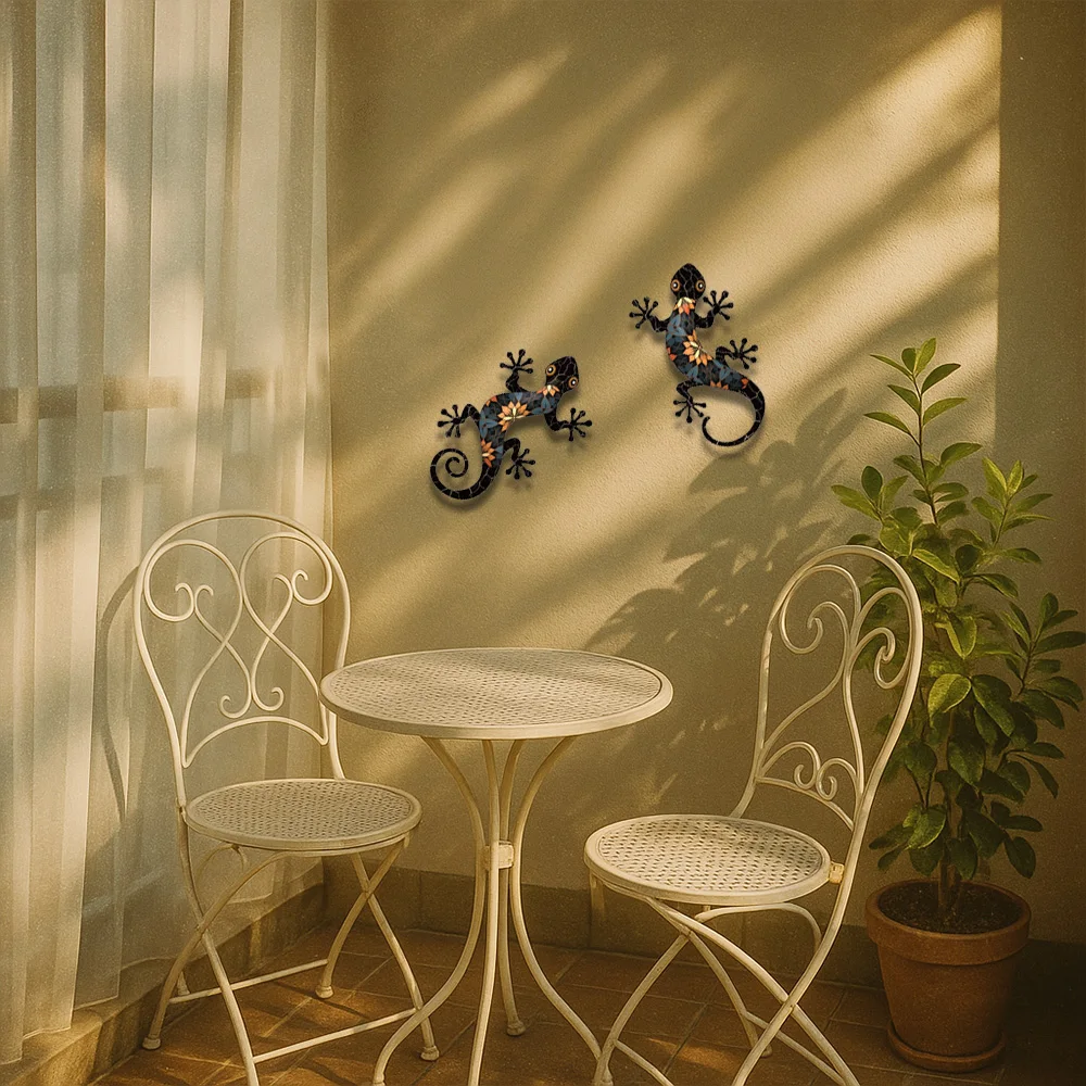 Настенные украшения, 2 шт., металлические фигурки гекконов для стен — устойчивые к погодным условиям, для сада, патио, заборов
Настенные украшения, 2 шт., металлические фигурки гекконов для стен — устойчивые к погодным условиям, для сада, патио, заборов