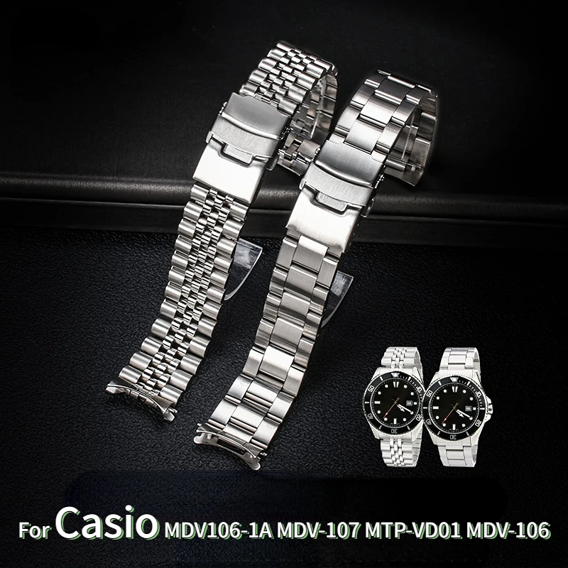 For Casio MDV106-1A MDV-107 MTP-VD01 MDV-106D Strap Stainless Steel Wristband Metal Bracelet 20mm 22mm Replacement Watchband
For Casio MDV106-1A MDV-107 MTP-VD01 MDV-106D Strap Stainless Steel Wristband Metal Bracelet 20mm 22mm Replacement Watchband