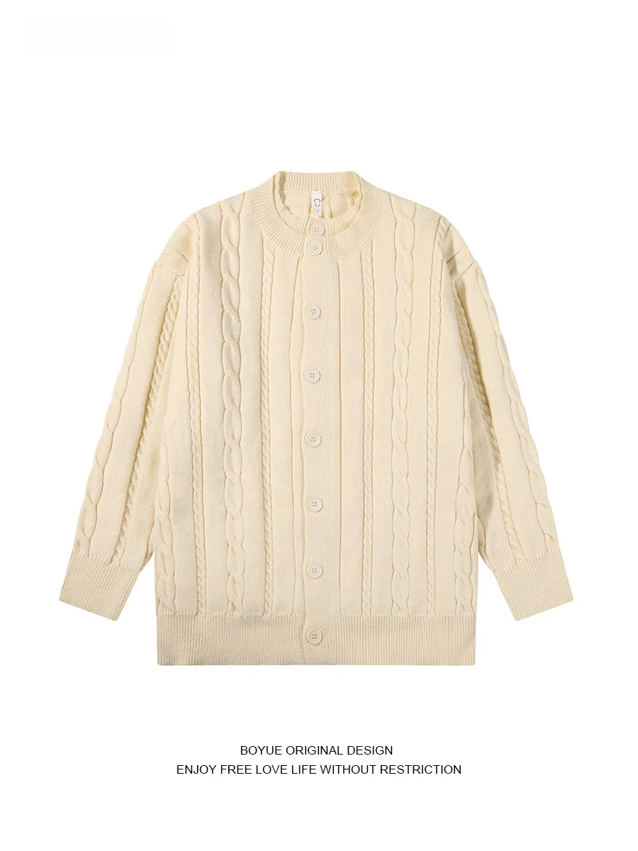 Boyue Casual Knitted Cardigan Pure Color Twisted Fake Two-Piece Button Sweater Men Women Leisure Knitted Outerwear
Boyue Casual Knitted Cardigan Pure Color Twisted Fake Two-Piece Button Sweater Men Women Leisure Knitted Outerwear