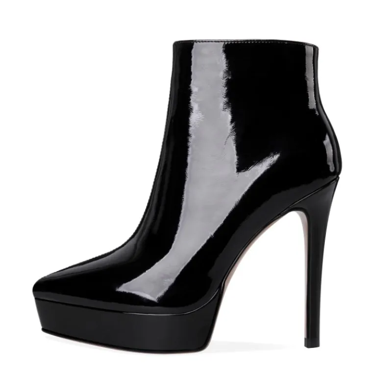 Autumn 2022 Women Shoes Comfort Platform Thin Heel Patent Leather Boots Female Fashion Sexy Ankle Zip Round Toe Platform Booties
Autumn 2022 Women Shoes Comfort Platform Thin Heel Patent Leather Boots Female Fashion Sexy Ankle Zip Round Toe Platform Booties