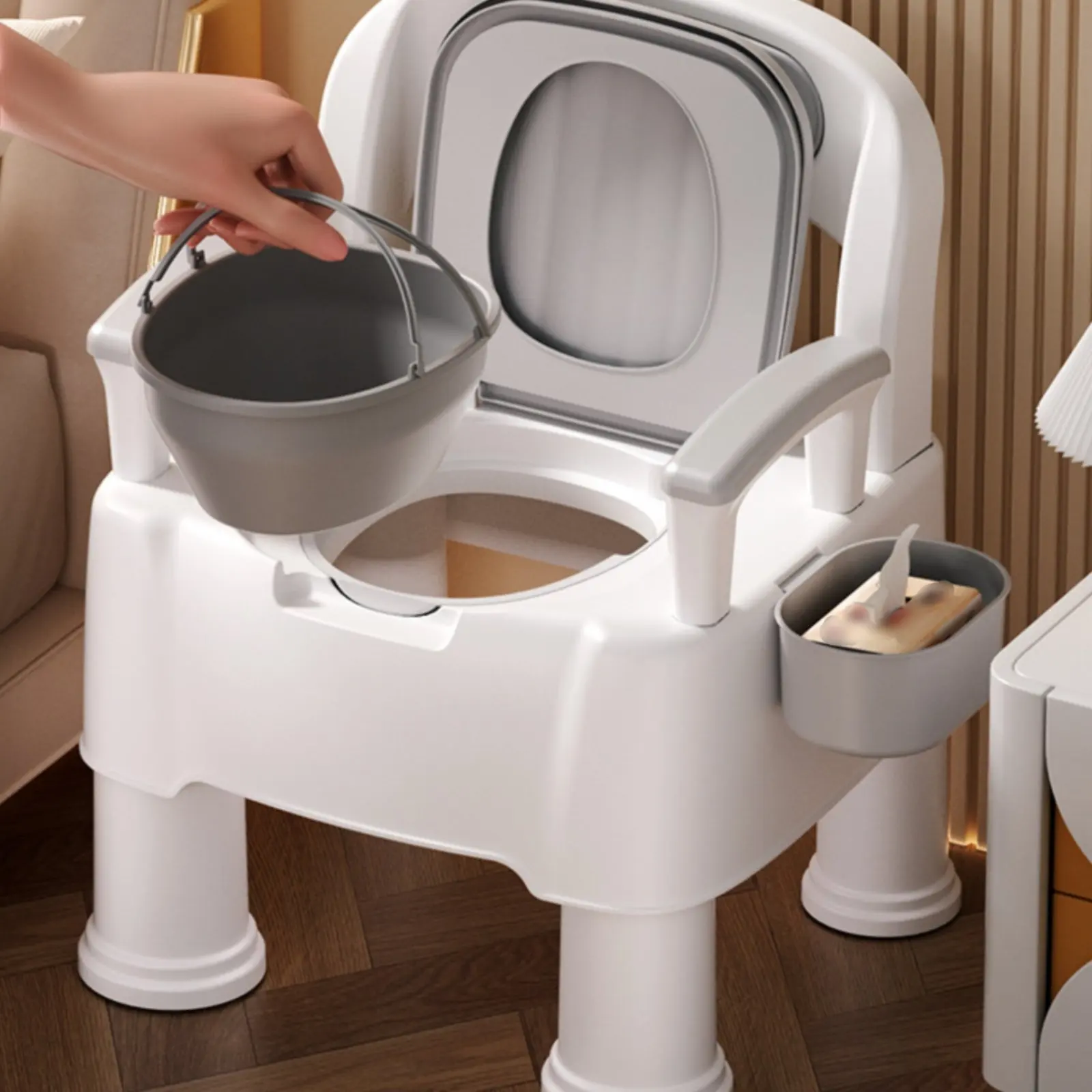 Bedside Commode Chair Easy to Move Adult Toilet Chair Bedside Commode Detachable Container Bathroom Aid Non Slip Feet
Bedside Commode Chair Easy to Move Adult Toilet Chair Bedside Commode Detachable Container Bathroom Aid Non Slip Feet