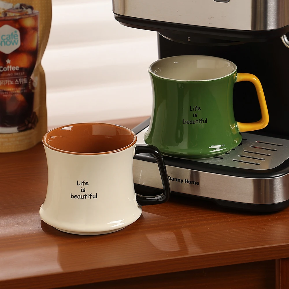 Letter Print Glossy Glazed Ceramic Mugs Ins Style Simple Coffee Mug Food-Safe Daily Office Home Porcelain Water Cups Drinkware
Letter Print Glossy Glazed Ceramic Mugs Ins Style Simple Coffee Mug Food-Safe Daily Office Home Porcelain Water Cups Drinkware