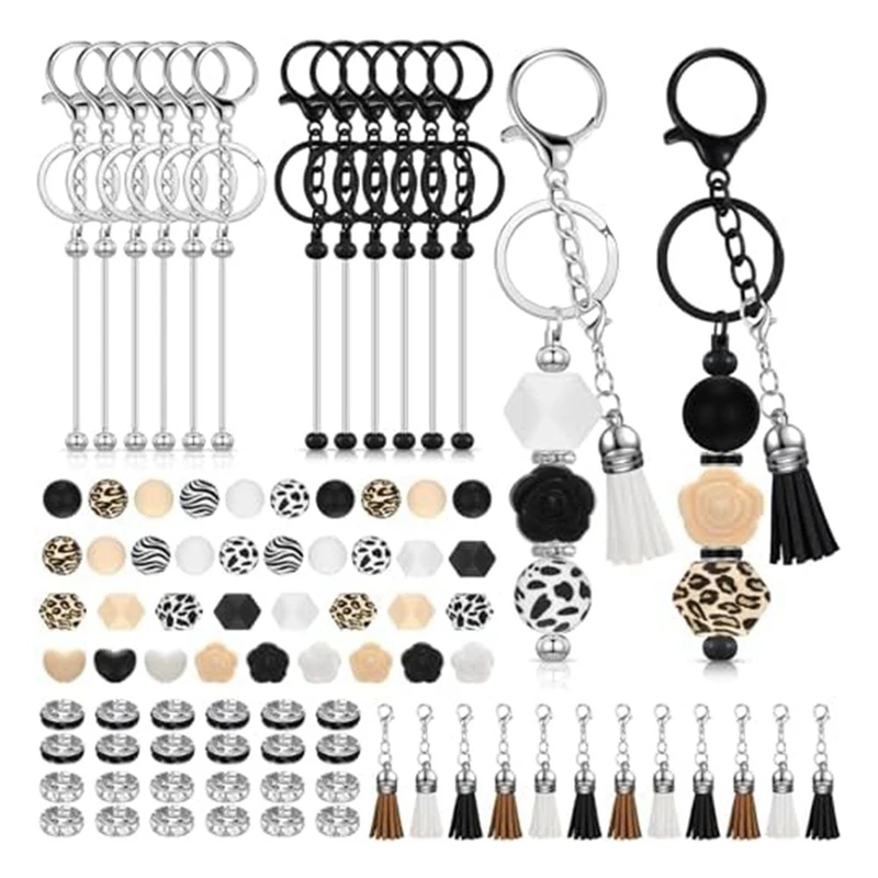 Beaded Keychain Accessories Set For Keychain Making Kit DIY Craft Easy Install Easy To Use
Beaded Keychain Accessories Set For Keychain Making Kit DIY Craft Easy Install Easy To Use
