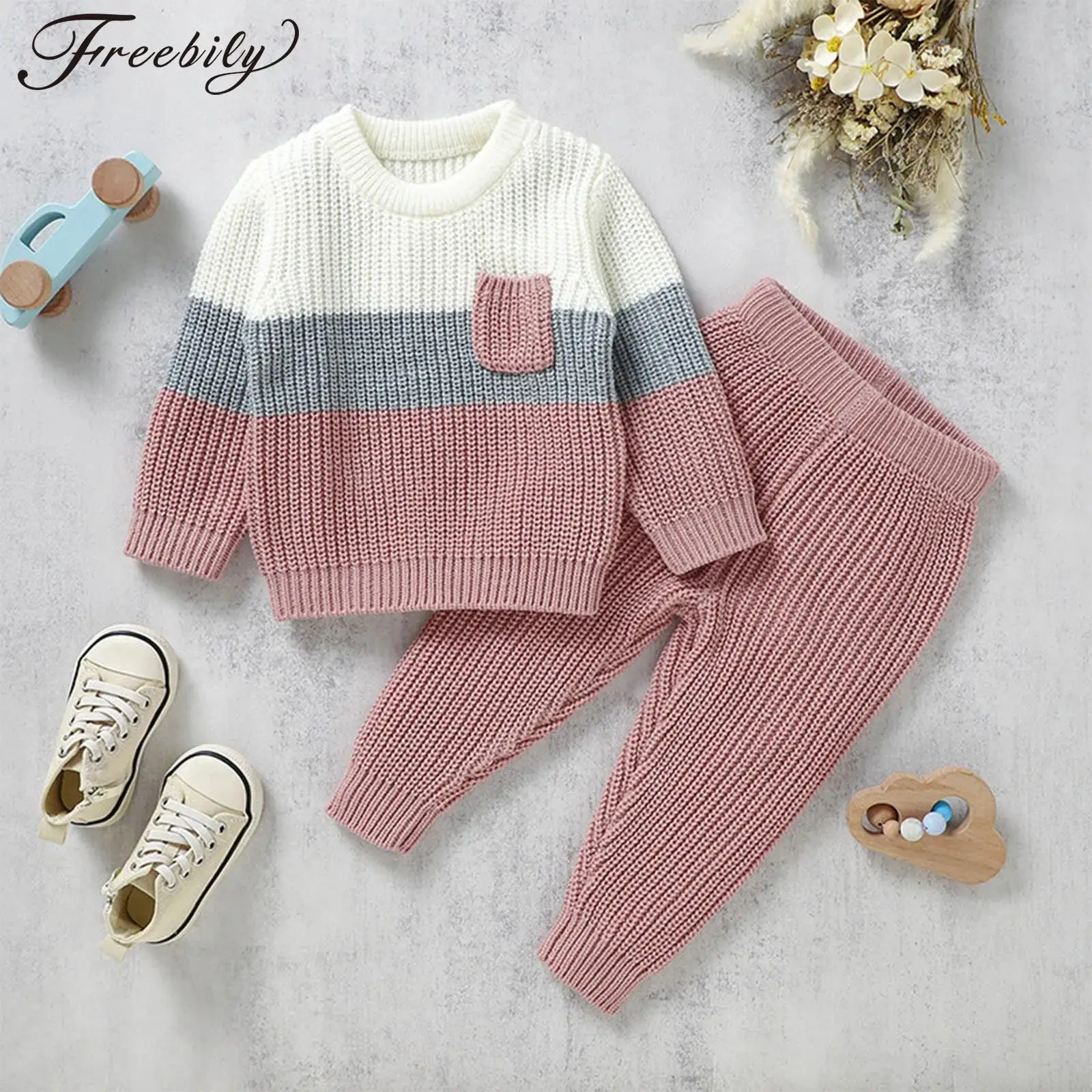 Комплекты трикотажной одежды для маленьких мальчиков и девочек, свитер с длинными рукавами, пуловер со штанами, теплая осенне-зимняя одежда, детская домашняя повседневная одежда
Комплекты трикотажной одежды для маленьких мальчиков и девочек, свитер с длинными рукавами, пуловер со штанами, теплая осенне-зимняя одежда, детская домашняя повседневная одежда