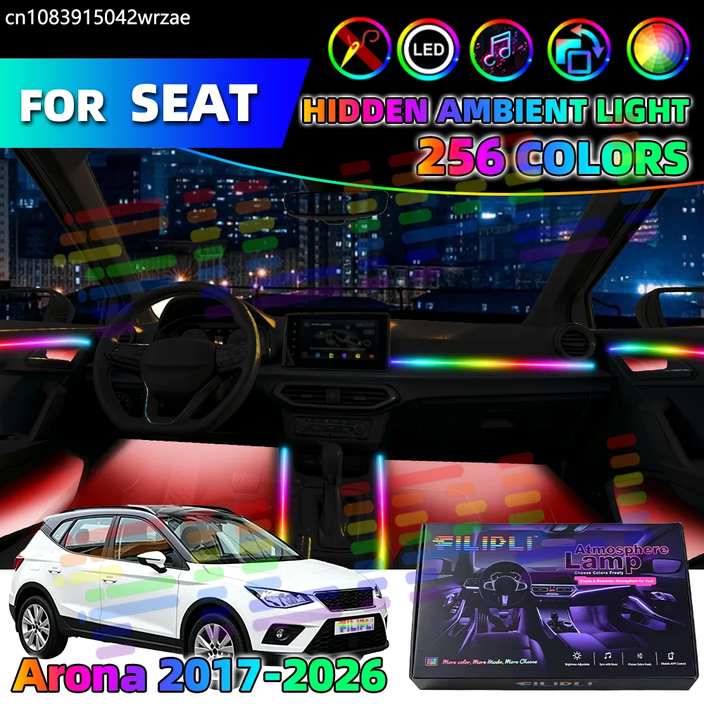18 in 1 For Seat Arona 2017-2026 Years Car Interior Ambient Lights Strips Breathing Lighting Kit App Control Auto Decorative LED
18 in 1 For Seat Arona 2017-2026 Years Car Interior Ambient Lights Strips Breathing Lighting Kit App Control Auto Decorative LED