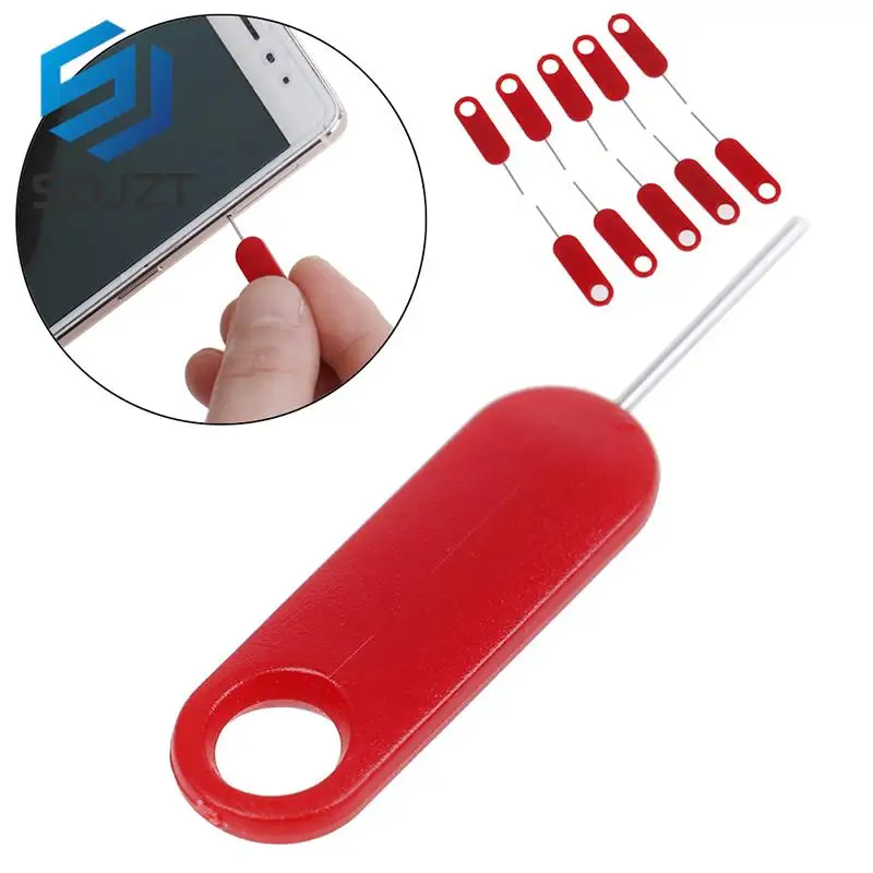 10pcs Red Sim Card Tray Removal Eject Pin Key Tool Stainless Steel Needle
10pcs Red Sim Card Tray Removal Eject Pin Key Tool Stainless Steel Needle