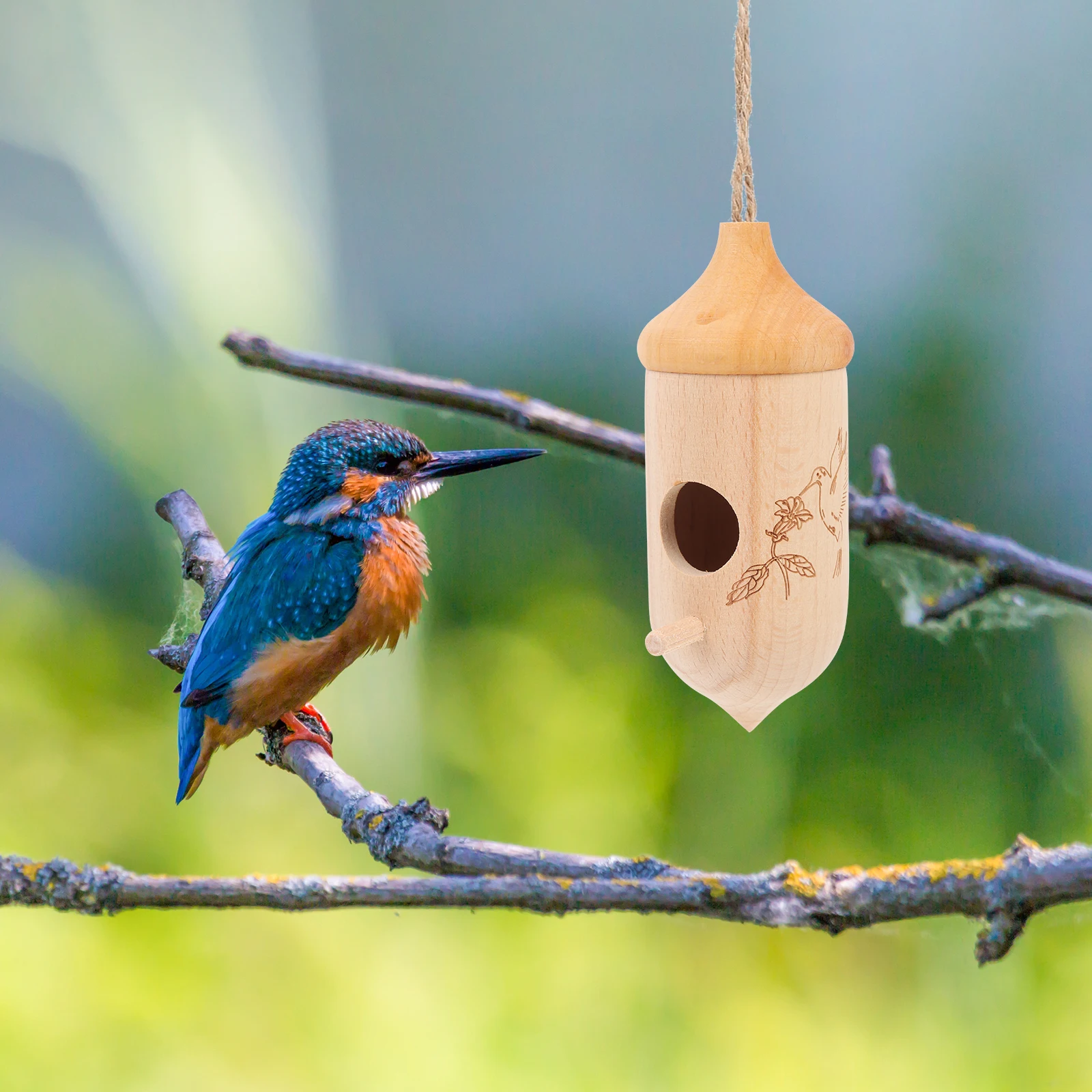 Wooden Hummingbird Houses for Outside Hanging Nests Outdoor Feeder Bird Cage Decor Durable Wood Material Garden Backyard
Wooden Hummingbird Houses for Outside Hanging Nests Outdoor Feeder Bird Cage Decor Durable Wood Material Garden Backyard