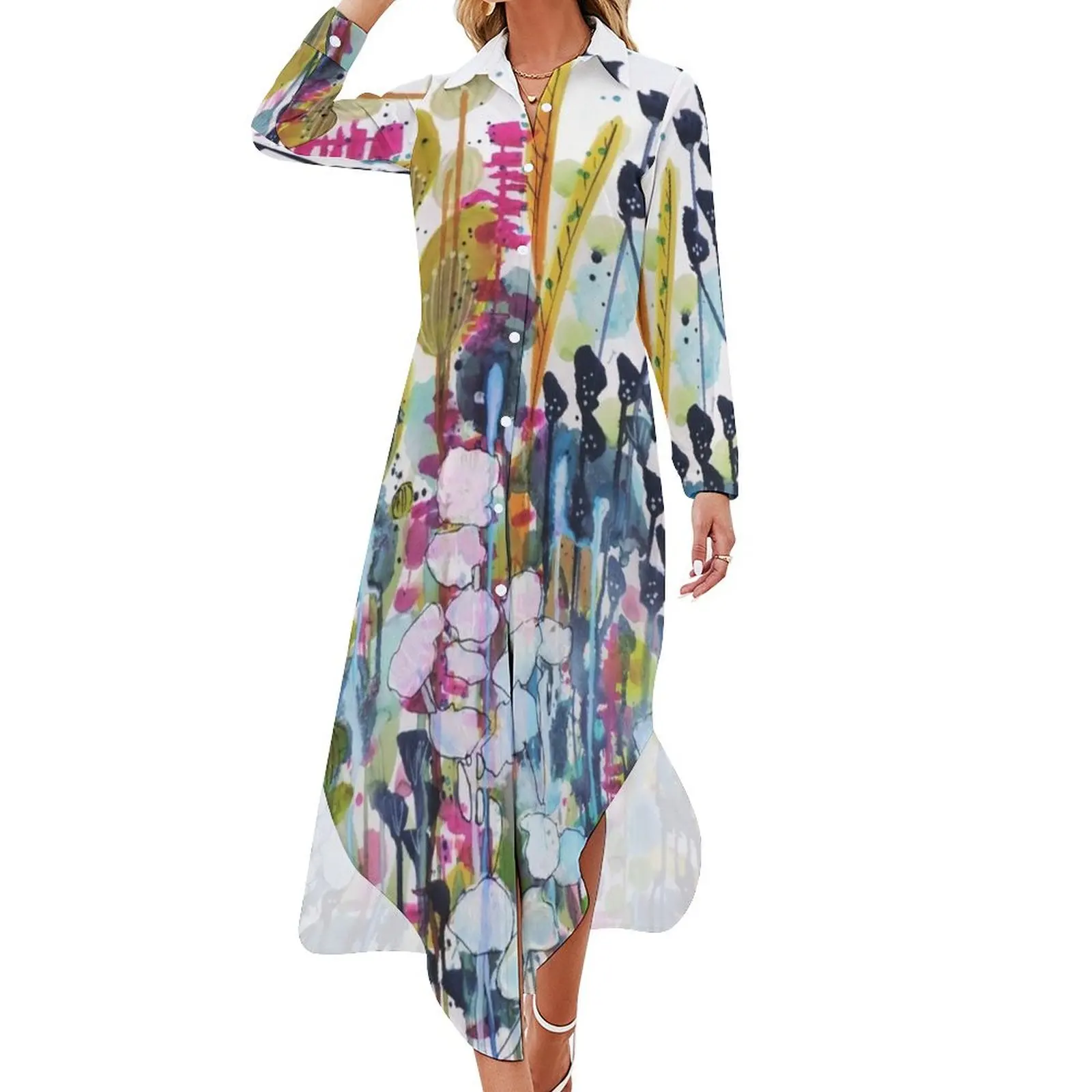 colorful side road Long Sleeved Shirt Dress elegant and pretty women's dresses summer clothes for women summer dress woman 2024
colorful side road Long Sleeved Shirt Dress elegant and pretty women's dresses summer clothes for women summer dress woman 2024