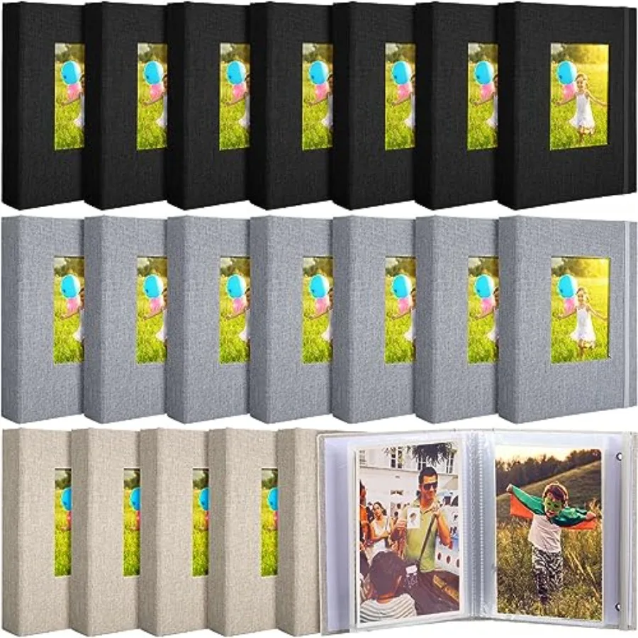 20 Packs Photo Album 4x6 Small Picture Album Linen Cover Memory Book with Front Window 26 Clear Pages Hold 52 Pictures for We
20 Packs Photo Album 4x6 Small Picture Album Linen Cover Memory Book with Front Window 26 Clear Pages Hold 52 Pictures for We