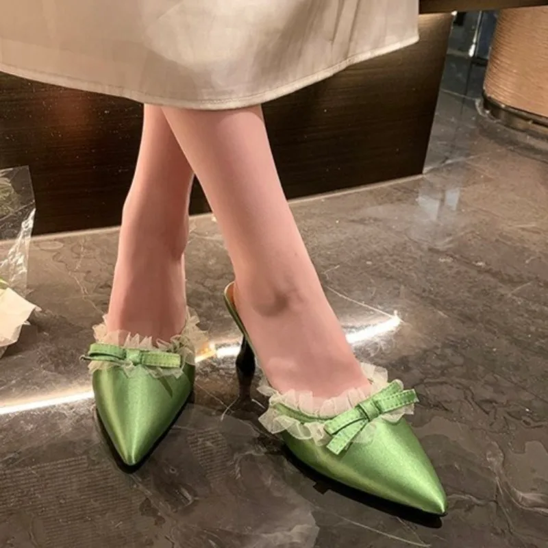 High Heels Slippers Pointed Toe Sandals Elegant Slingback Shoes 2026 Summer Dress Pumps New Comfort
High Heels Slippers Pointed Toe Sandals Elegant Slingback Shoes 2026 Summer Dress Pumps New Comfort