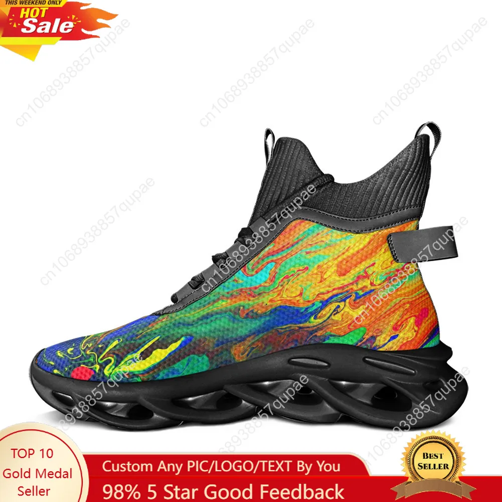 Custom Abstract Multicolor High Top Flats Sneakers Men Women Hiking Sneakers Travel Mountaineering Shoes Running Shoes
Custom Abstract Multicolor High Top Flats Sneakers Men Women Hiking Sneakers Travel Mountaineering Shoes Running Shoes