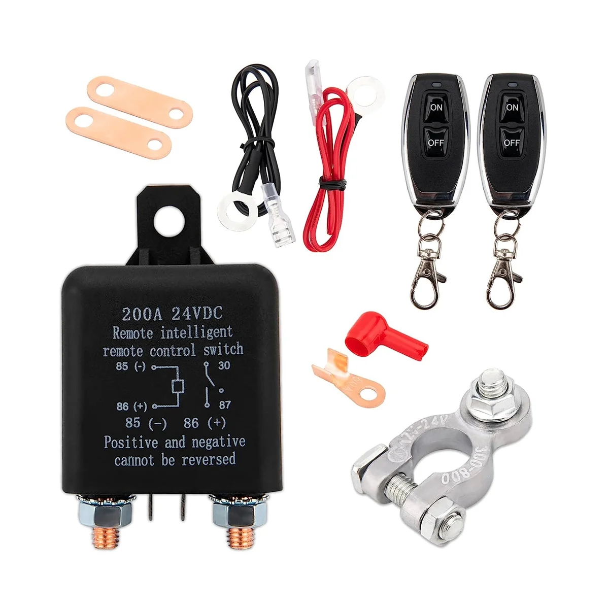 Remote Battery Disconnect Switch, Remote Switch for Truck Car Switch Anti Theft, 24V 200A Remote Control Battery Switch
Remote Battery Disconnect Switch, Remote Switch for Truck Car Switch Anti Theft, 24V 200A Remote Control Battery Switch