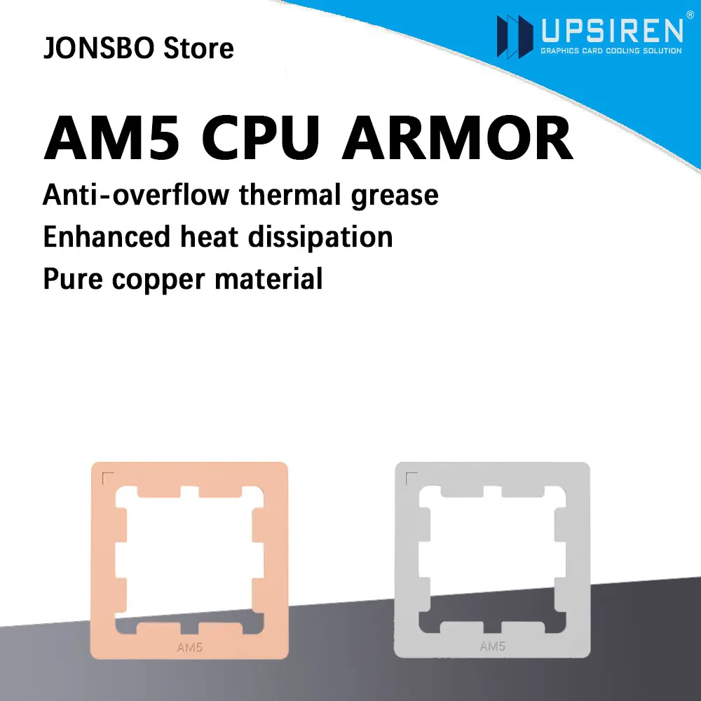 UPSIREN AMD AM5 CPU Heat Spreaders Protective Armor Anti-Leakage Thermal Paste for Enhanced Cooling And Motherboard Protection
UPSIREN AMD AM5 CPU Heat Spreaders Protective Armor Anti-Leakage Thermal Paste for Enhanced Cooling And Motherboard Protection