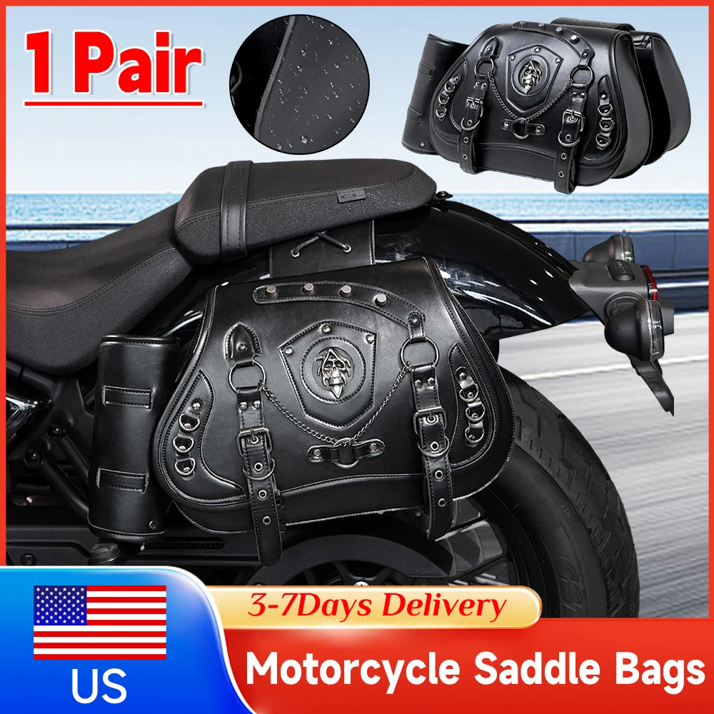 2 шт. ретро-сумки для мотоцикла с держателем для кружка, черные, с изображением черепа, водонепроницаемые, для инструментов, с регулируемым ремнем, для Harley, Honda, Yamaha, Suzuki
2 шт. ретро-сумки для мотоцикла с держателем для кружка, черные, с изображением черепа, водонепроницаемые, для инструментов, с регулируемым ремнем, для Harley, Honda, Yamaha, Suzuki