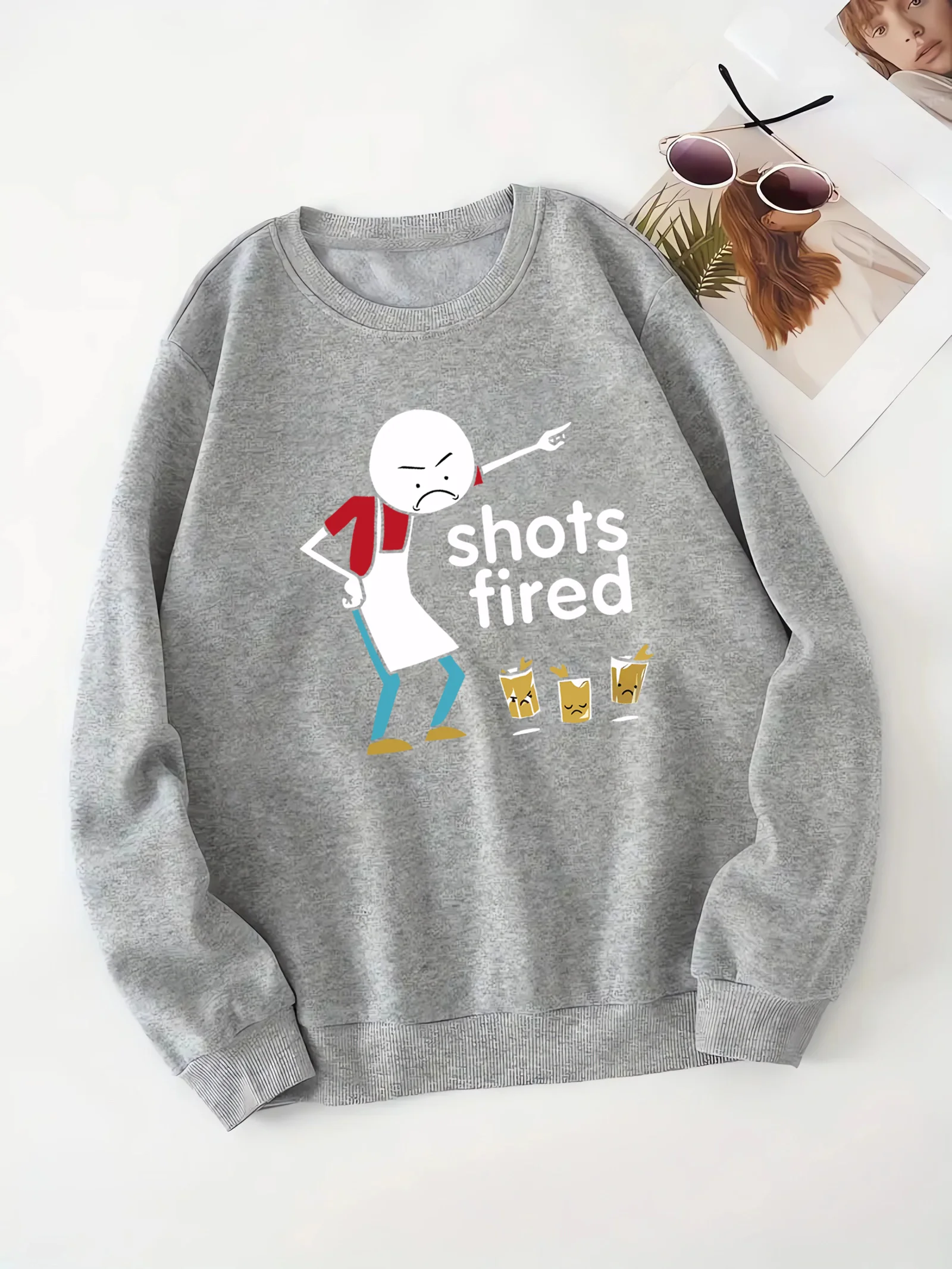 Fashionable and trendy, women's round neck printed hoodie, women's autumn and winter casual clothing, loose and comfortable
Fashionable and trendy, women's round neck printed hoodie, women's autumn and winter casual clothing, loose and comfortable