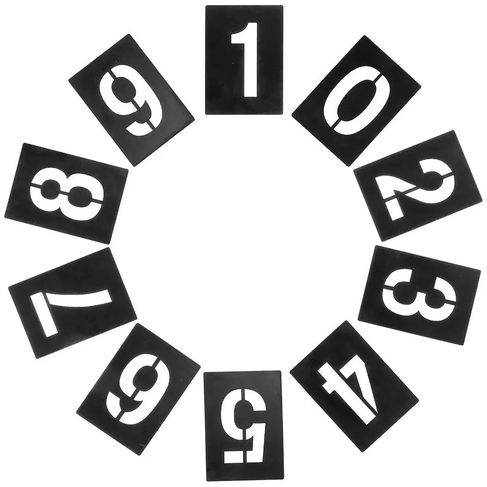 10Pcs Number Stencils Metal PVC Reusable Precise Templates for Spray Painting Craft Cake Decorating DIY Projects Essential Tool
10Pcs Number Stencils Metal PVC Reusable Precise Templates for Spray Painting Craft Cake Decorating DIY Projects Essential Tool