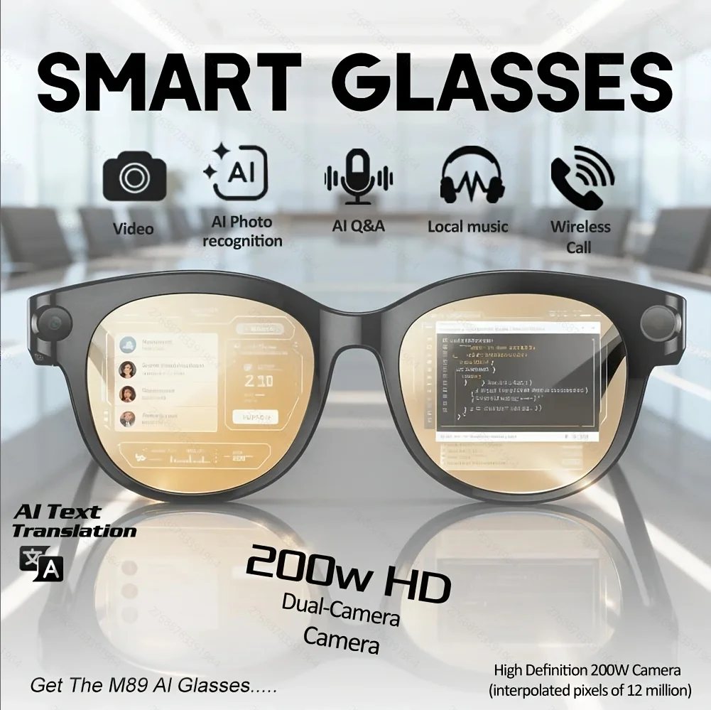 2026AI Smart Glasses First Perspective 200W HD Camera AI Portable Q&A Intelligent Translation Lightweight Design Smart Glasses
2026AI Smart Glasses First Perspective 200W HD Camera AI Portable Q&A Intelligent Translation Lightweight Design Smart Glasses