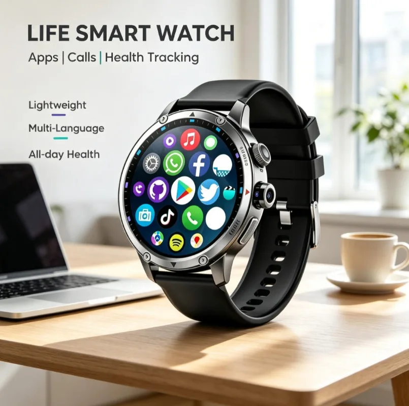 H12 Android Smart Watch, Full Netcom SIM Card Standalone Call, Built-in GPS, HD Large Screen with Massive Apps
H12 Android Smart Watch, Full Netcom SIM Card Standalone Call, Built-in GPS, HD Large Screen with Massive Apps