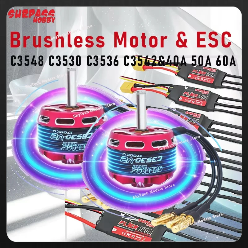 SURPASS HOBBY C3530/C3536/C3542 V2/C3548 Бесщеточные двигатели — 2–5S, с регулятором скорости 40A/50A/60A для радиоуправляемых самолетов
SURPASS HOBBY C3530/C3536/C3542 V2/C3548 Бесщеточные двигатели — 2–5S, с регулятором скорости 40A/50A/60A для радиоуправляемых самолетов