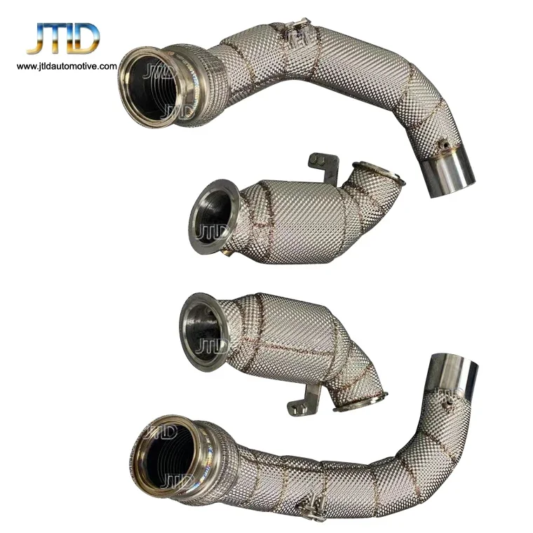 High flow stainless steel heat shield decat exhaust downpipe for BMW m8 / F90 M5
High flow stainless steel heat shield decat exhaust downpipe for BMW m8 / F90 M5