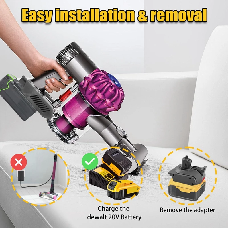 Адаптер DW20V10 для тонкого аккумулятора Dewalt 20 в, литий-ионный аккумулятор для преобразования в цифровой тонкий пылесос Dyson V10
Адаптер DW20V10 для тонкого аккумулятора Dewalt 20 в, литий-ионный аккумулятор для преобразования в цифровой тонкий пылесос Dyson V10