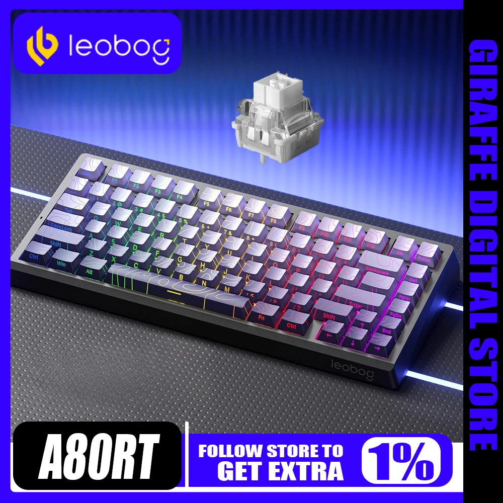 LEOBOG A80RT Механическая клавиатура для киберспорта, проводная, 8 кГц, 0,01 мм RT, беспроводная, индивидуальная для игр FPS, высокоточная магнитная клавиатура
LEOBOG A80RT Механическая клавиатура для киберспорта, проводная, 8 кГц, 0,01 мм RT, беспроводная, индивидуальная для игр FPS, высокоточная магнитная клавиатура