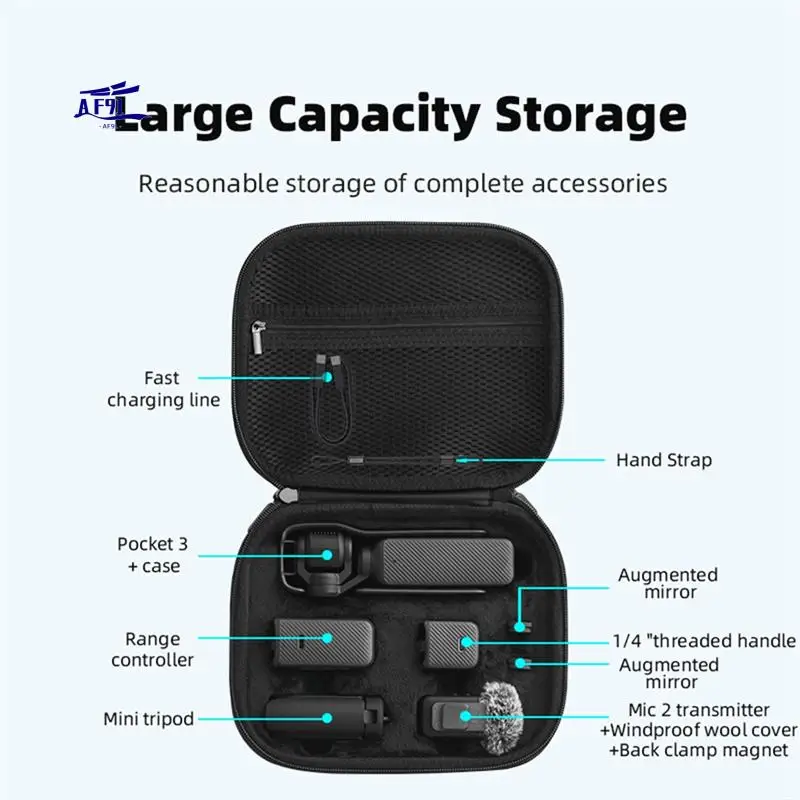 AF91-Portable Storage Bag For OSMO Pocket 3 Carrying Case Handheld Camera Body Mini Handbag Accessories
AF91-Portable Storage Bag For OSMO Pocket 3 Carrying Case Handheld Camera Body Mini Handbag Accessories