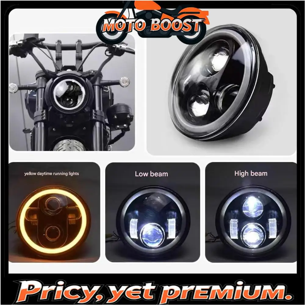 Suitable for Benda DARK FLAG 500 modified headlight LED angel eye round light retro high beam headlight round light accessories
Suitable for Benda DARK FLAG 500 modified headlight LED angel eye round light retro high beam headlight round light accessories