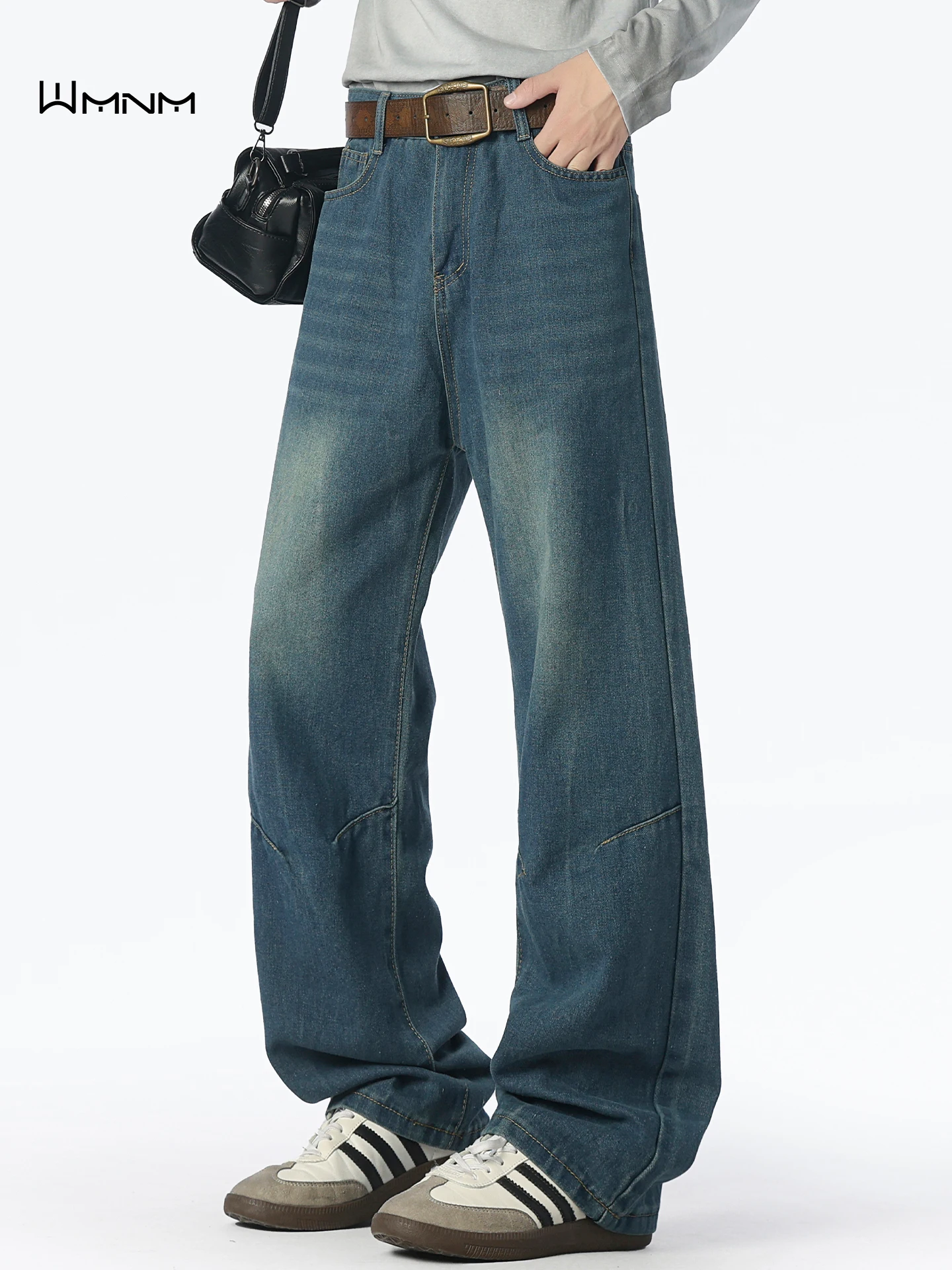 Retro American Sle Men's Wide Leg Jeans Loose Straight Cut Trousers Wmnm Brand Youth Faion Waed out Casual Denim
Retro American Sle Men's Wide Leg Jeans Loose Straight Cut Trousers Wmnm Brand Youth Faion Waed out Casual Denim