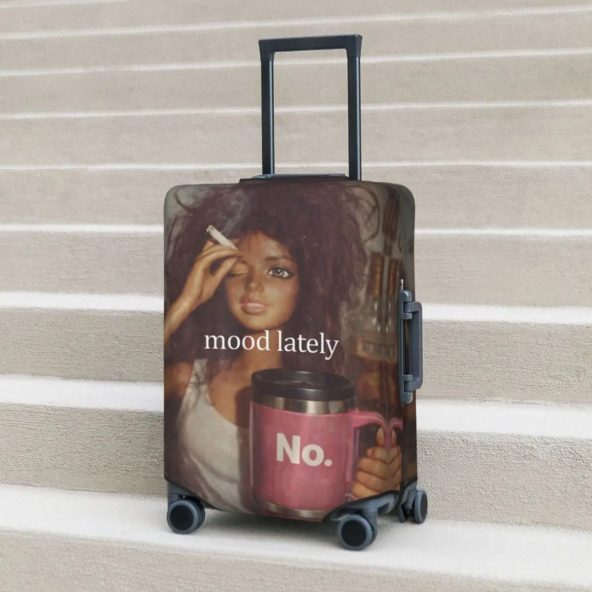 Mood Lately Funny Distressed Doll Face Meme Suitcase Cover Flight Business Practical Luggage Case Protector
Mood Lately Funny Distressed Doll Face Meme Suitcase Cover Flight Business Practical Luggage Case Protector