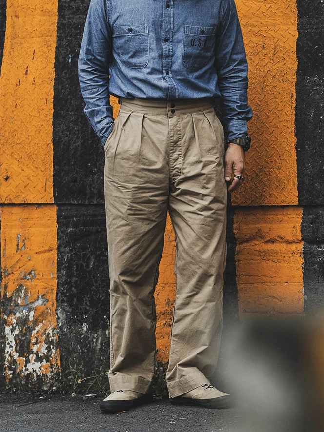 Non Sto Thiened Cotton Twill Pants Men's Heavy Du Brued Long Pants High Waist Straight Leg Casual Trousers
Non Sto Thiened Cotton Twill Pants Men's Heavy Du Brued Long Pants High Waist Straight Leg Casual Trousers