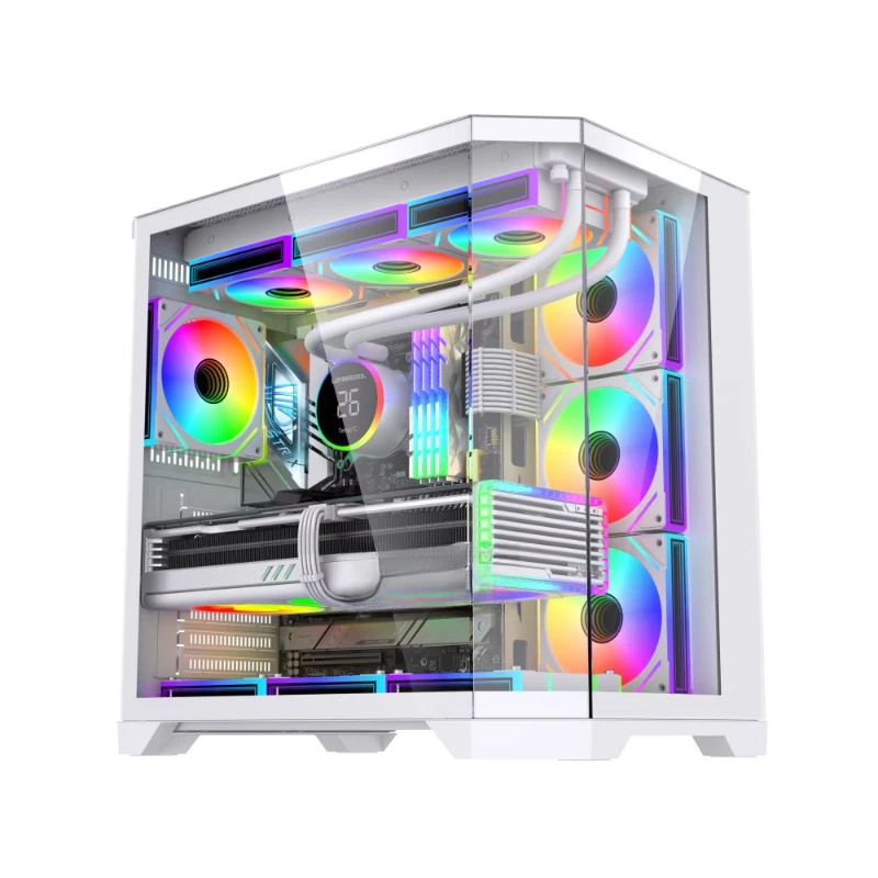 Tempered glass gaming cabinet for computer cases with display screens
Tempered glass gaming cabinet for computer cases with display screens
